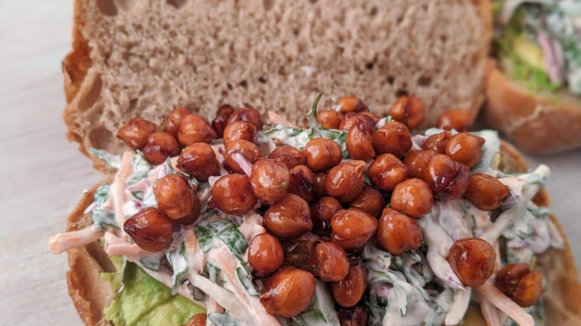 Chickpea salad rolls: A healthy snack alternative Chickpea salad rolls: A healthy snack alternative