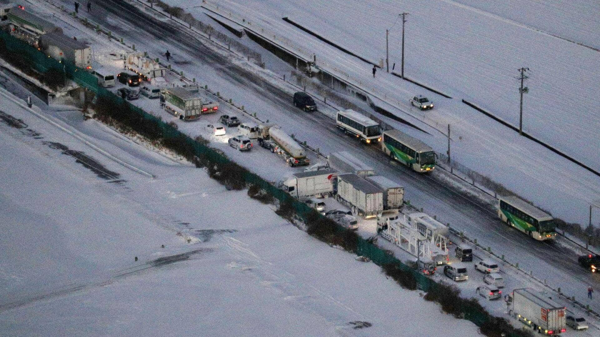 Japan: 2 dead, 26 injured in massive highway pile-up