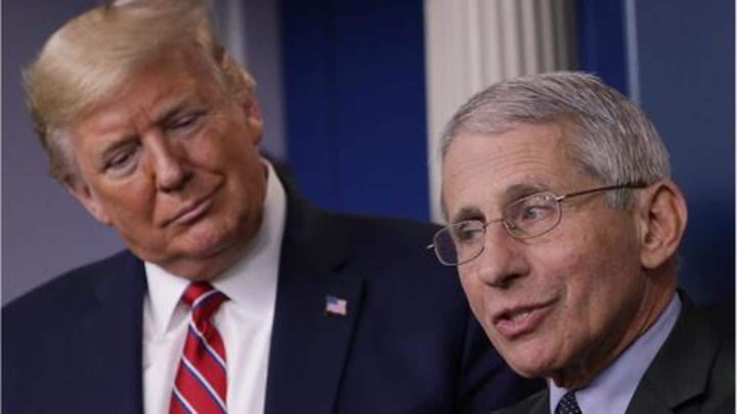 Trump calls Fauci's warning against reopening US schools 'not acceptable'