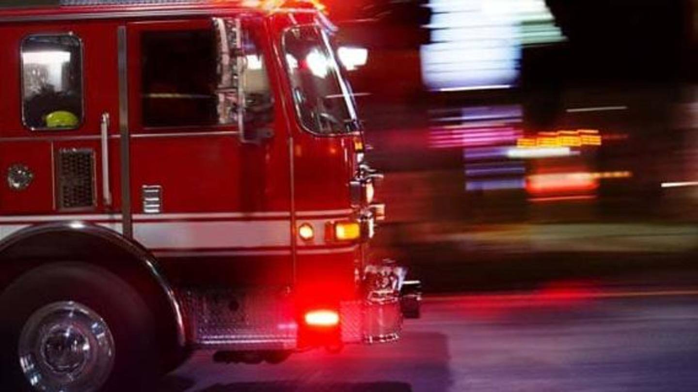 4 fire tenders rushed to site; fire tamed 4 fire tenders rushed to site; fire tamed
