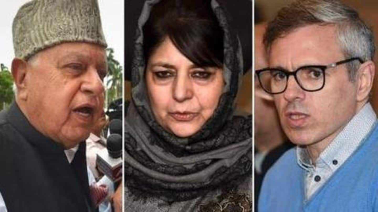 Opposition demands 'immediate release' of detained former J&K CMs, leaders