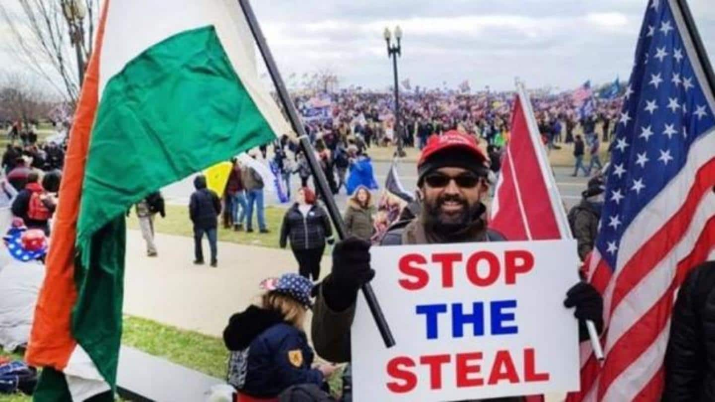 Meet the Indian-American man who waved tricolor at US Capitol