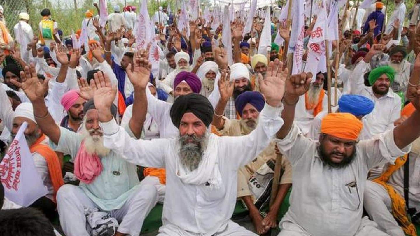 Farmers in Punjab and Haryana protest against bills Farmers in Punjab and Haryana protest against bills