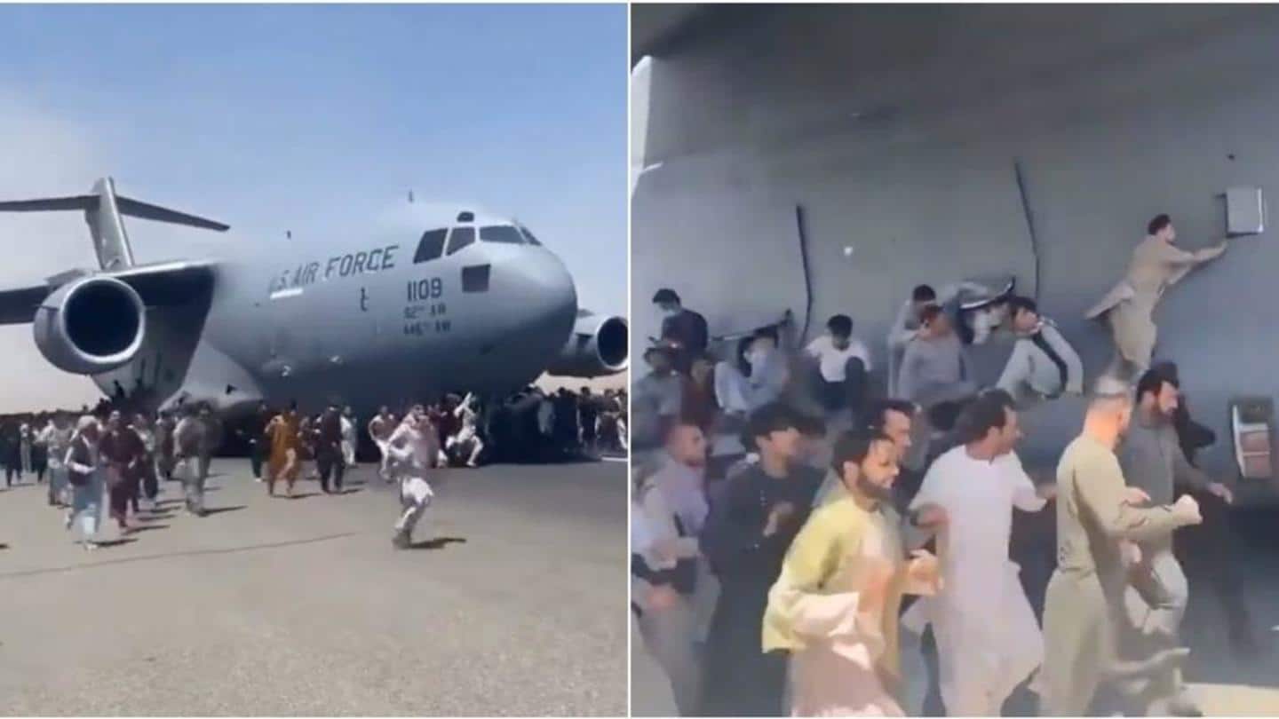 Kabul airport: Visuals show people falling to death from planes
