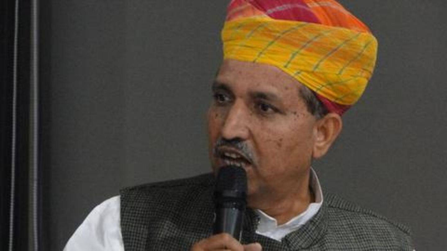 Minister Arjun Ram Meghwal also addressed Singh's remarks later Minister Arjun Ram Meghwal also addressed Singh's remarks later