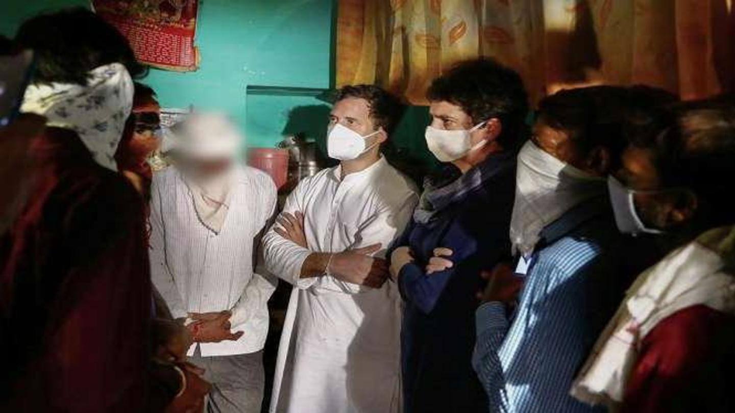 Rahul, Priyanka Gandhi met victim's kin Rahul, Priyanka Gandhi met victim's kin