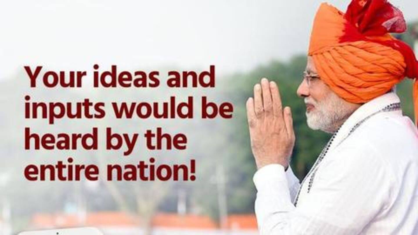 NaMo app has received 12,000 suggestions thus far NaMo app has received 12,000 suggestions thus far