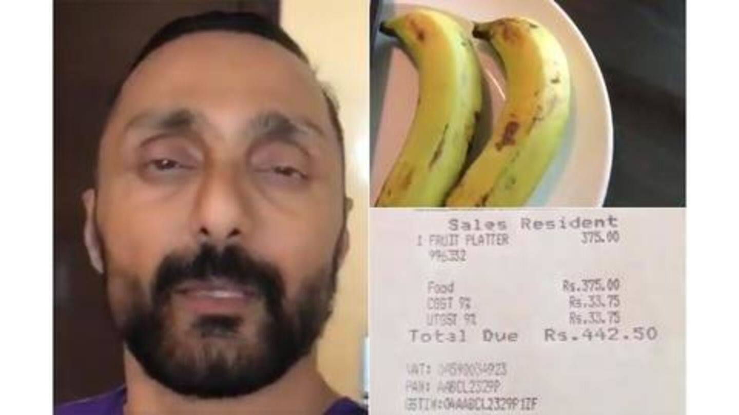 Last month, Rahul Bose charged Rs. 442 for two bananas Last month, Rahul Bose charged Rs. 442 for two bananas