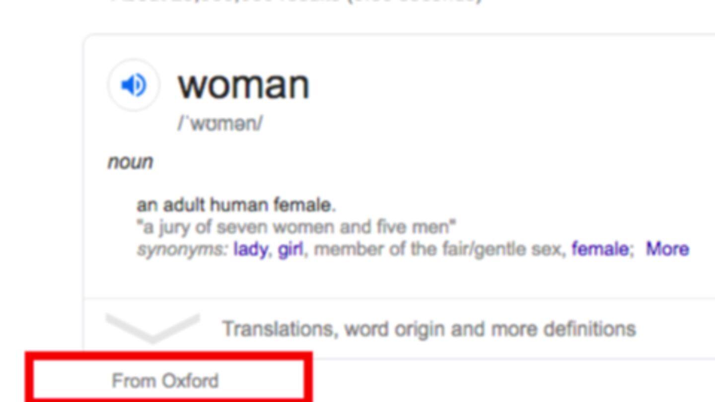 Google, Bing have since started attributing definitions to Oxford Google, Bing have since started attributing definitions to Oxford