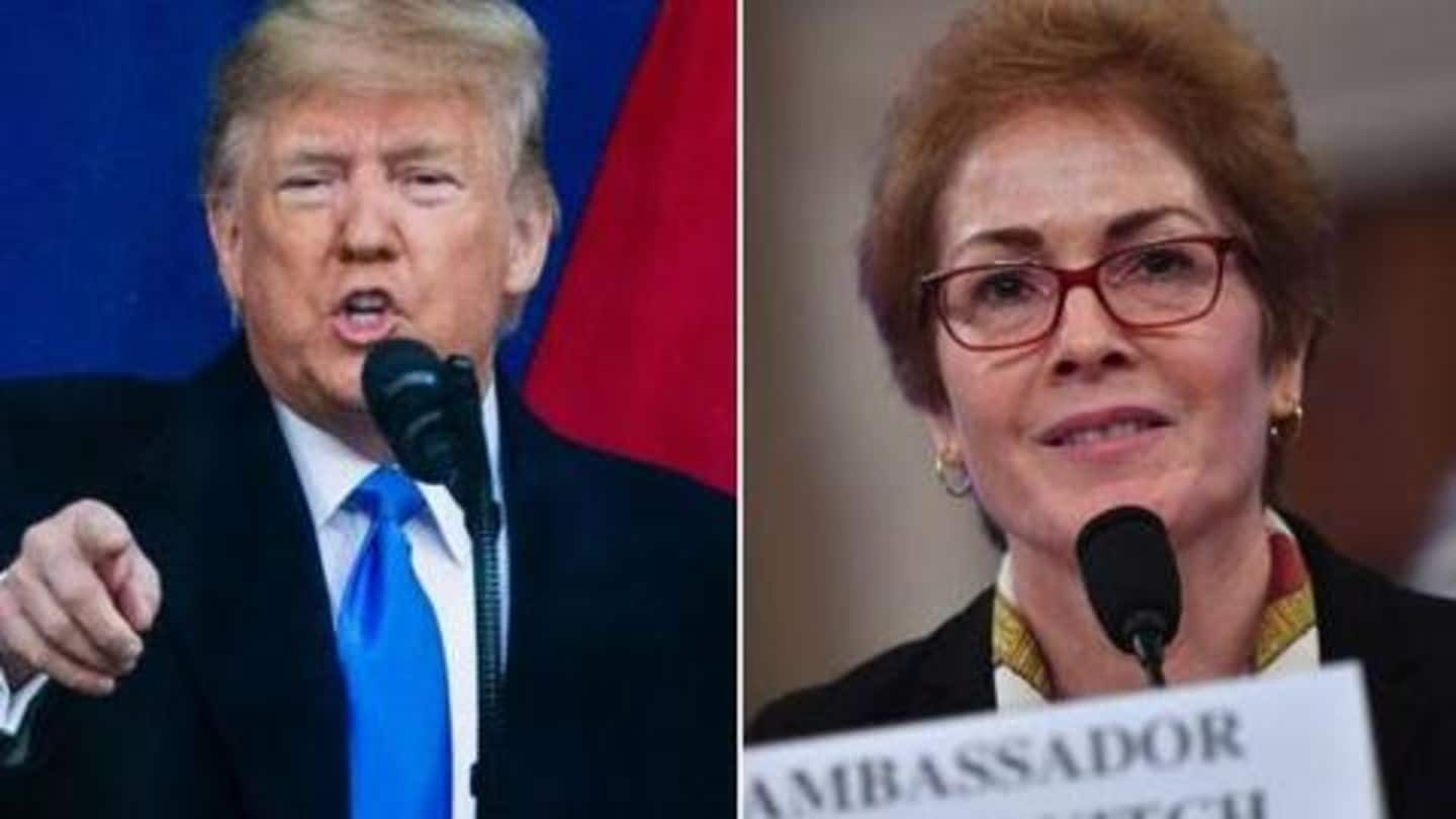 Trump accused of intimidating impeachment witness Yovanovitch through tweets