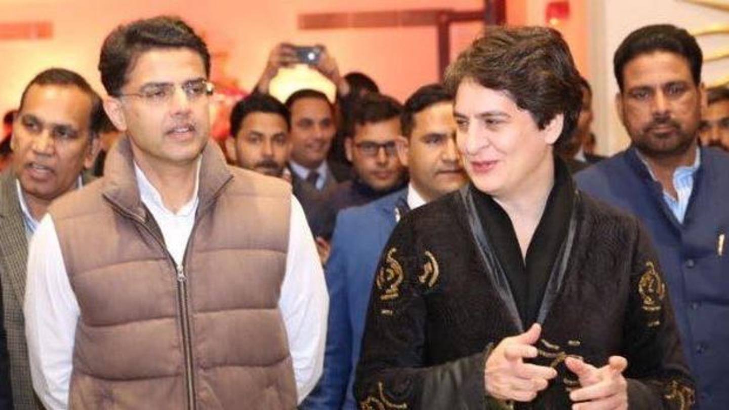 Two weeks ago, Pilot had met Priyanka Gandhi Two weeks ago, Pilot had met Priyanka Gandhi
