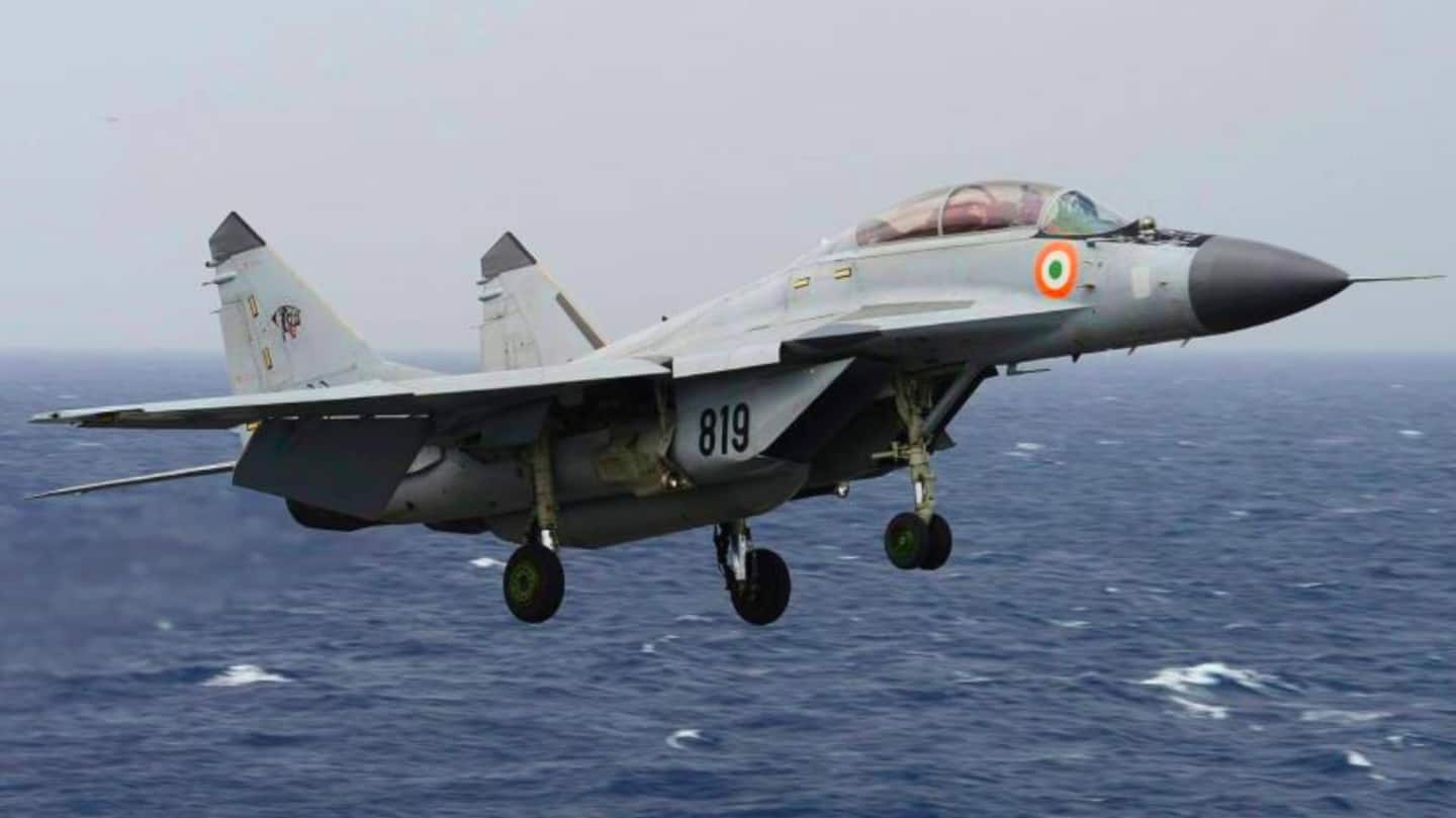 Indian Navy's MiG-29K trainer aircraft crashes; 1 pilot missing