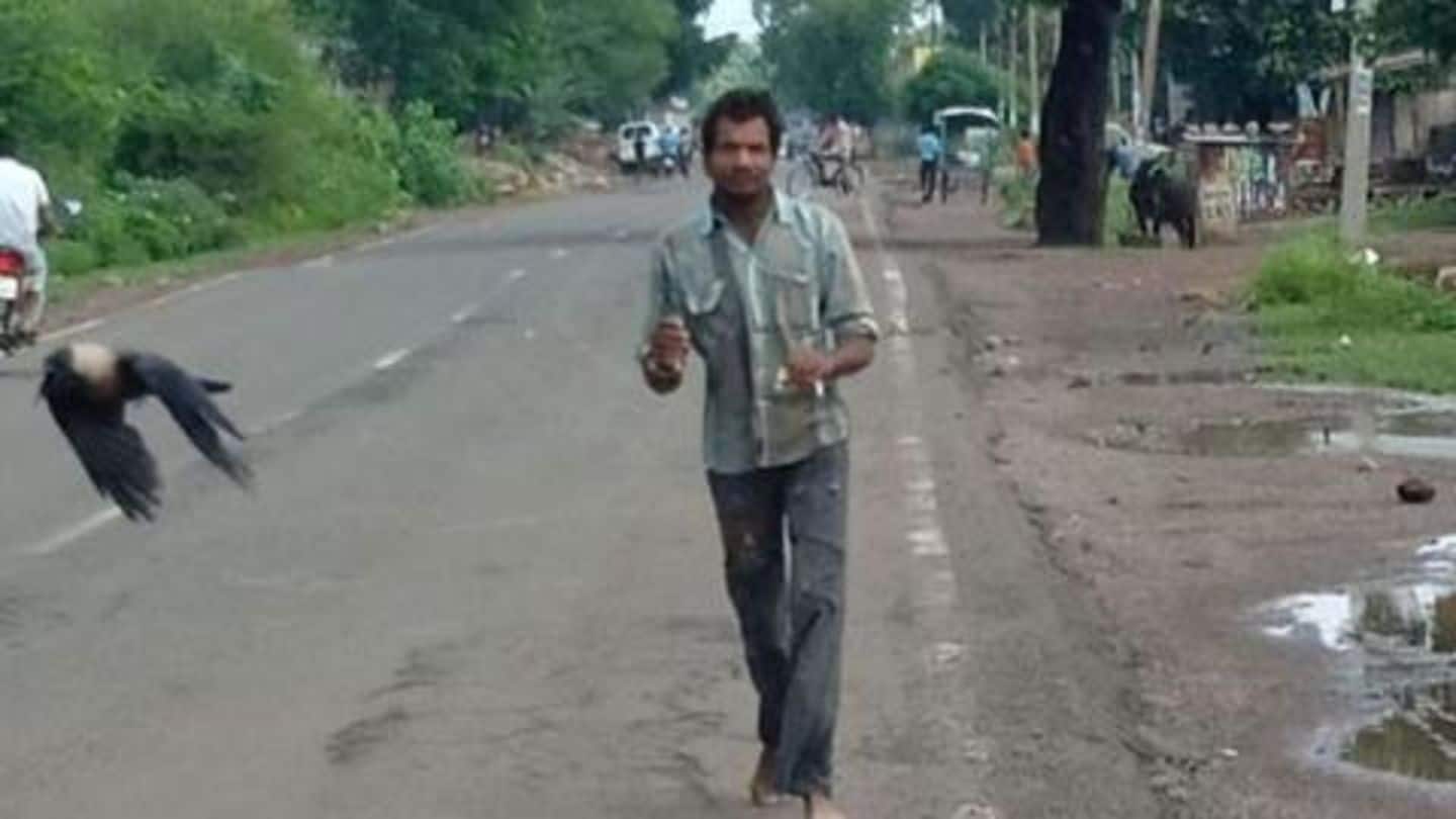 After suffering many injuries, Kewat now carries a stick After suffering many injuries, Kewat now carries a stick