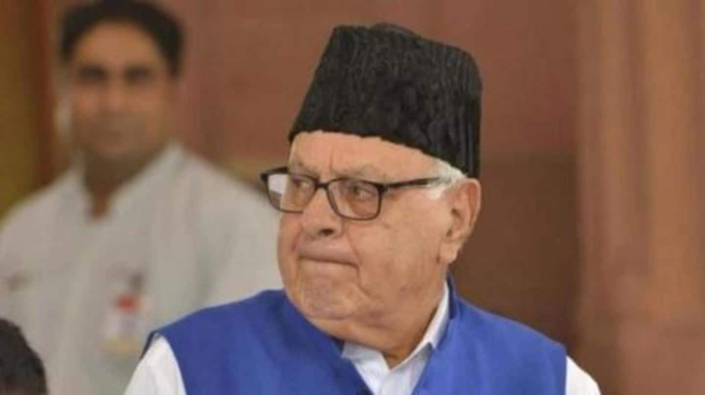 Farooq Abdullah's detention in J&K extended by 3 months