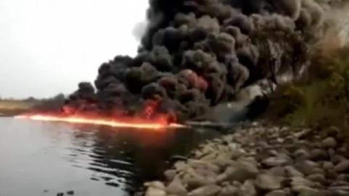 River catches fire in Assam's Dibrugarh; here's what happened