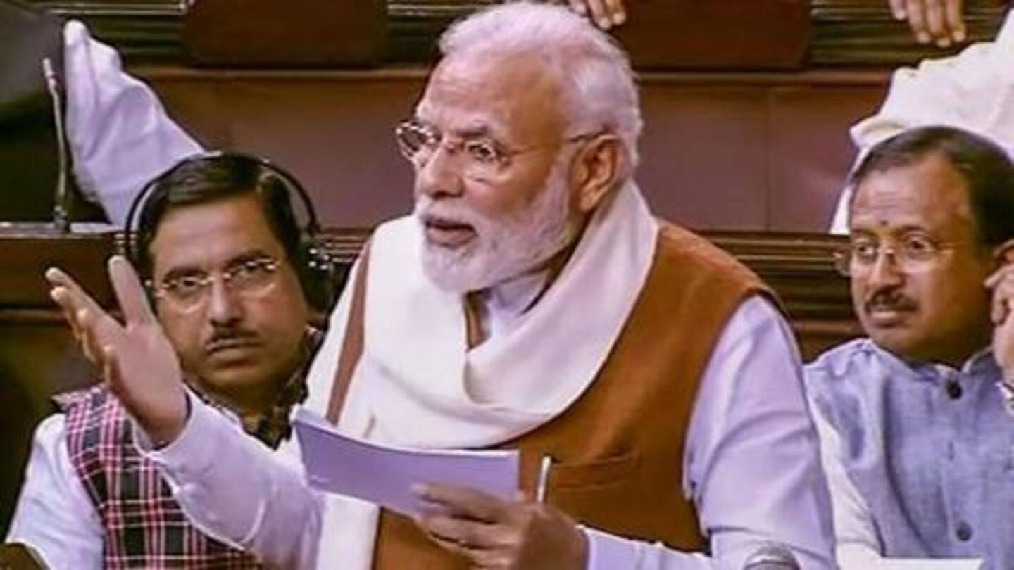 This word from Modi's Rajya Sabha address struck from record