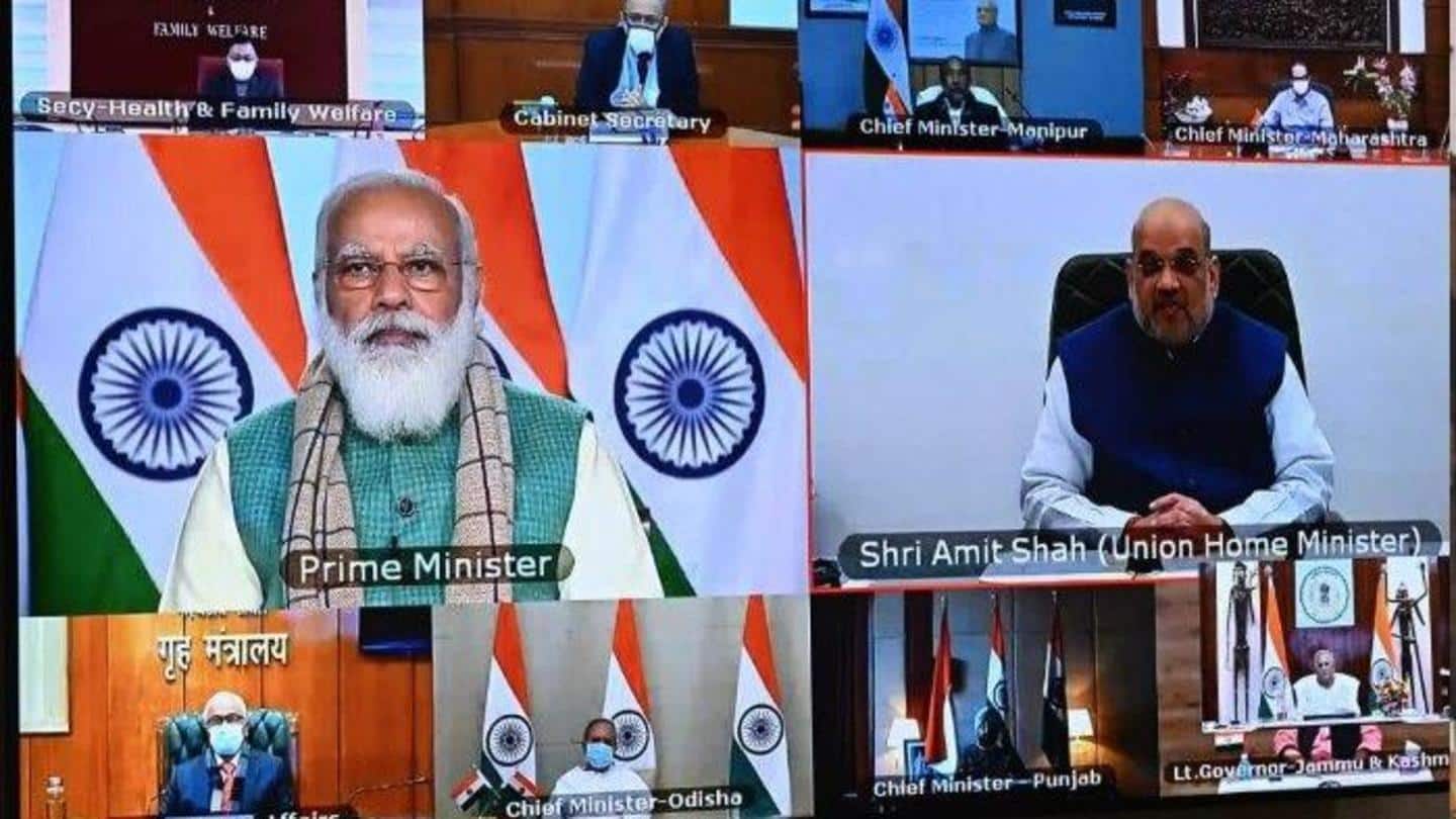 PM Modi interacts with CMs on vaccine roll-out PM Modi interacts with CMs on vaccine roll-out
