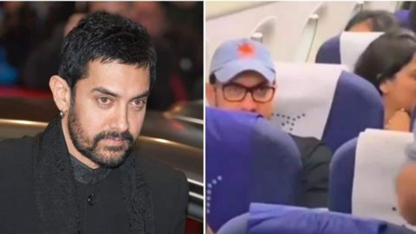 Aamir Khan surprises fans by flying 'economy class'