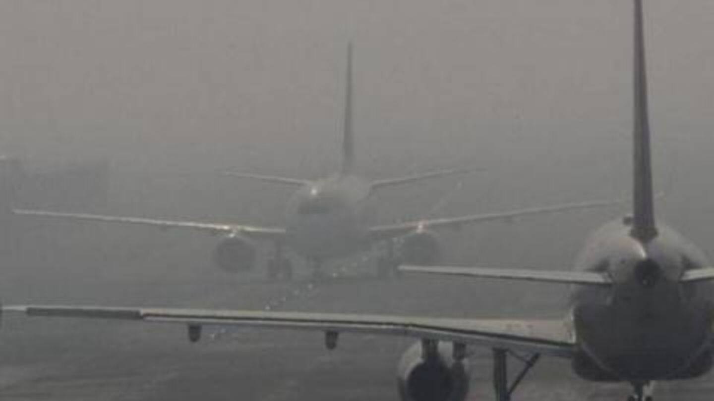 Due to bad weather, flight operations affected: Delhi airport Due to bad weather, flight operations affected: Delhi airport