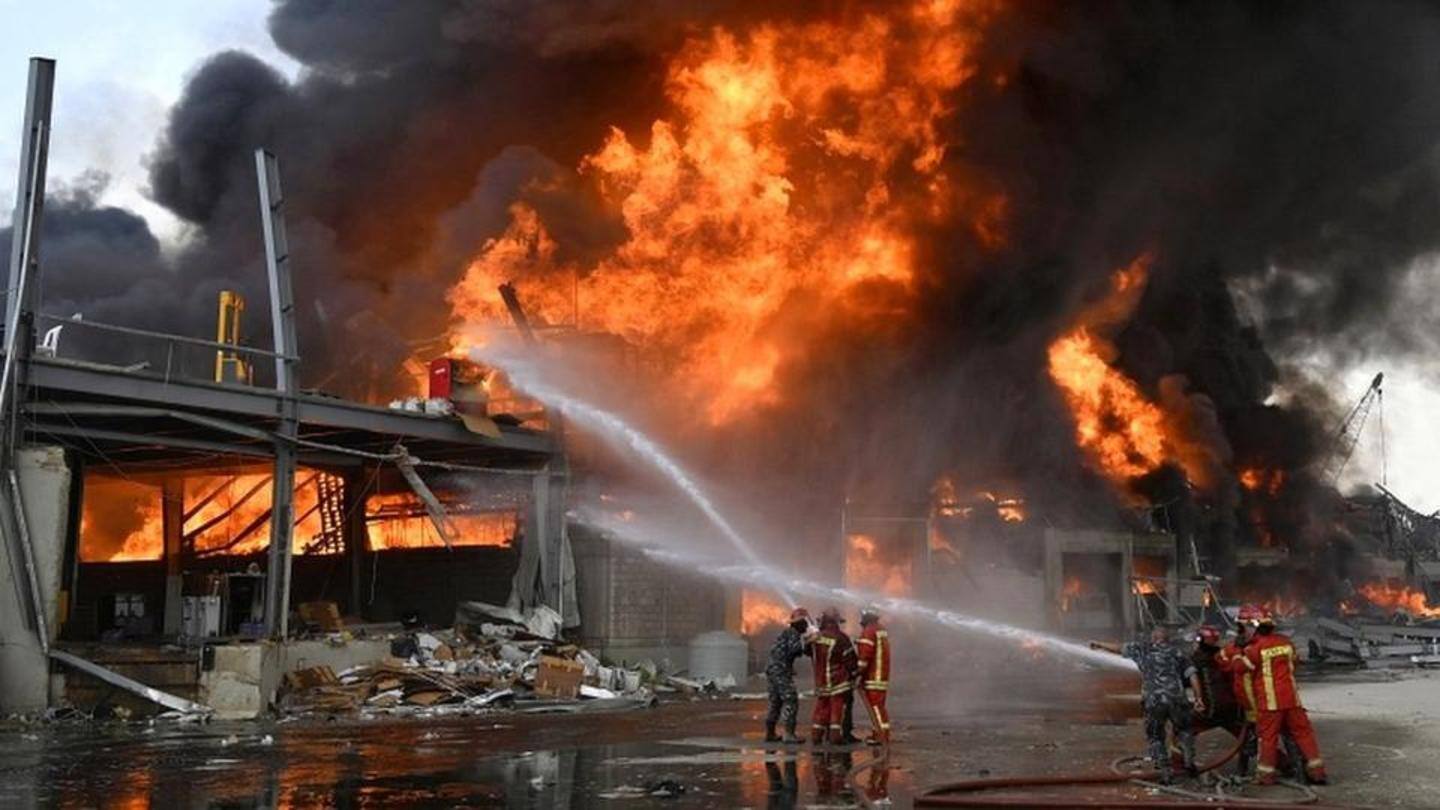 Fire erupted at warehouse storing oils and tires Fire erupted at warehouse storing oils and tires