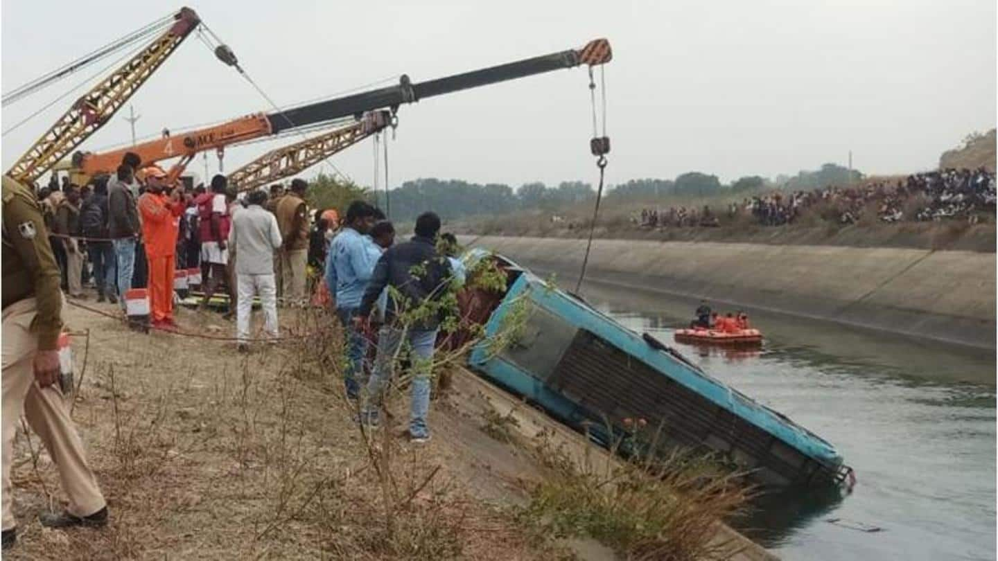 MP: Bus falls into canal; 32 dead, more feared drowned