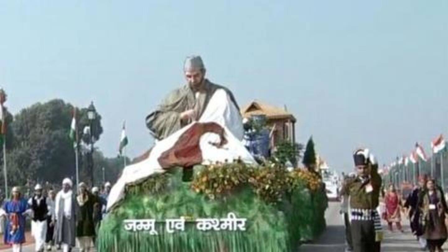 First J&K tableau as a Union Territory First J&K tableau as a Union Territory