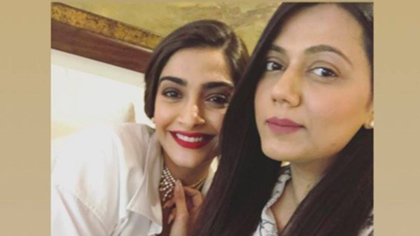 Sonam held a separate party at her residence on Sunday Sonam held a separate party at her residence on Sunday