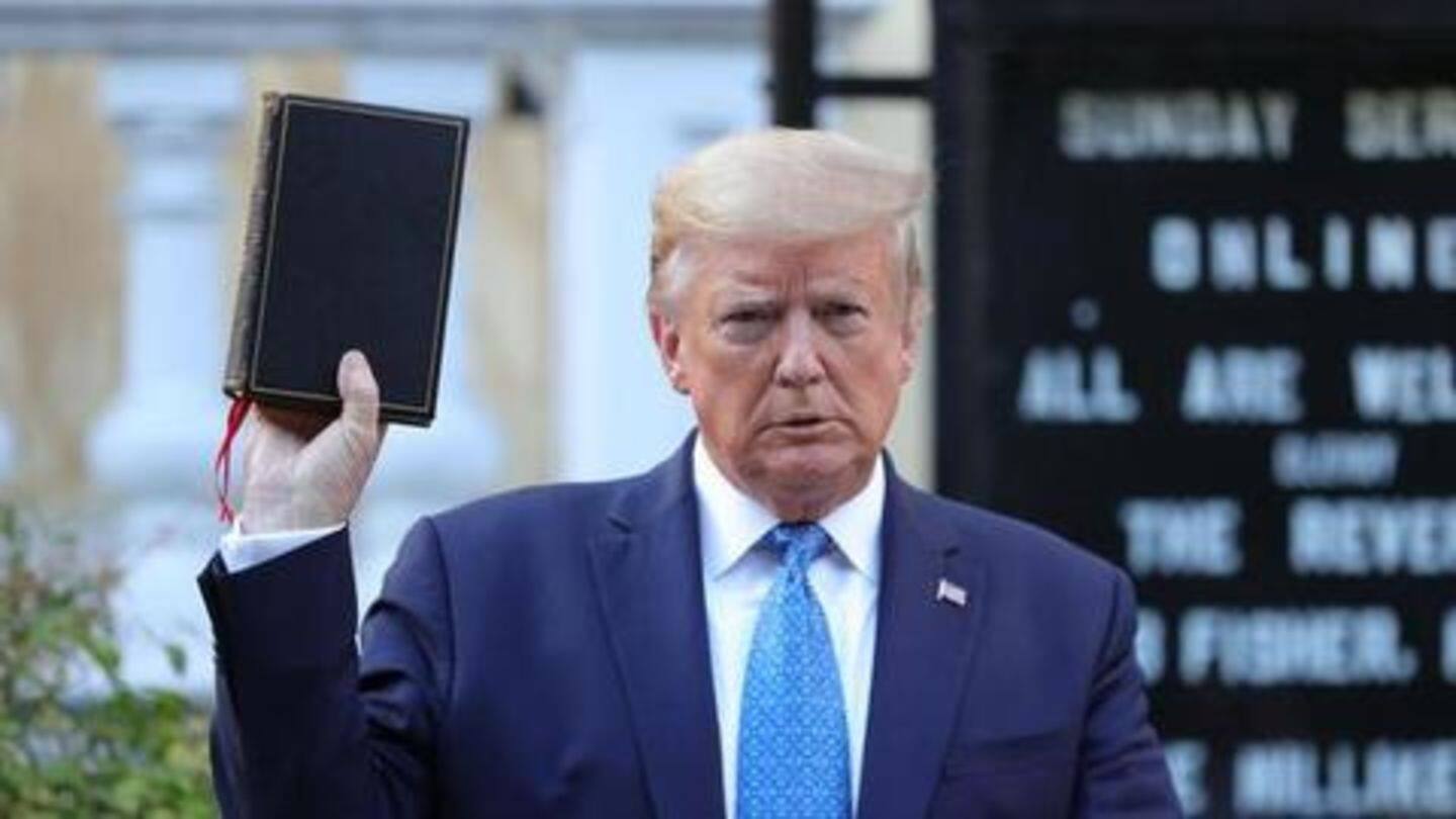 Trump faced backlash over Monday's incident Trump faced backlash over Monday's incident