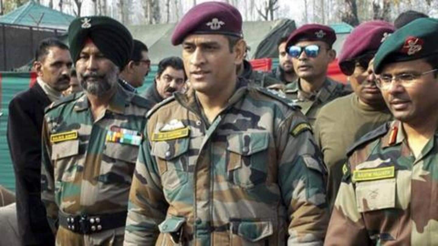 Lt Col MS Dhoni starts two-week Army stint in Kashmir
