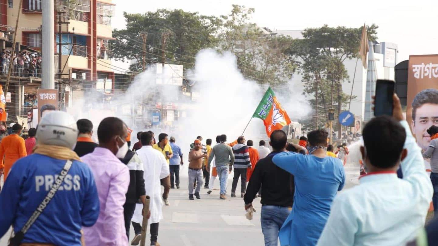 Siliguri rally: BJP worker dies amid clash with Bengal cops