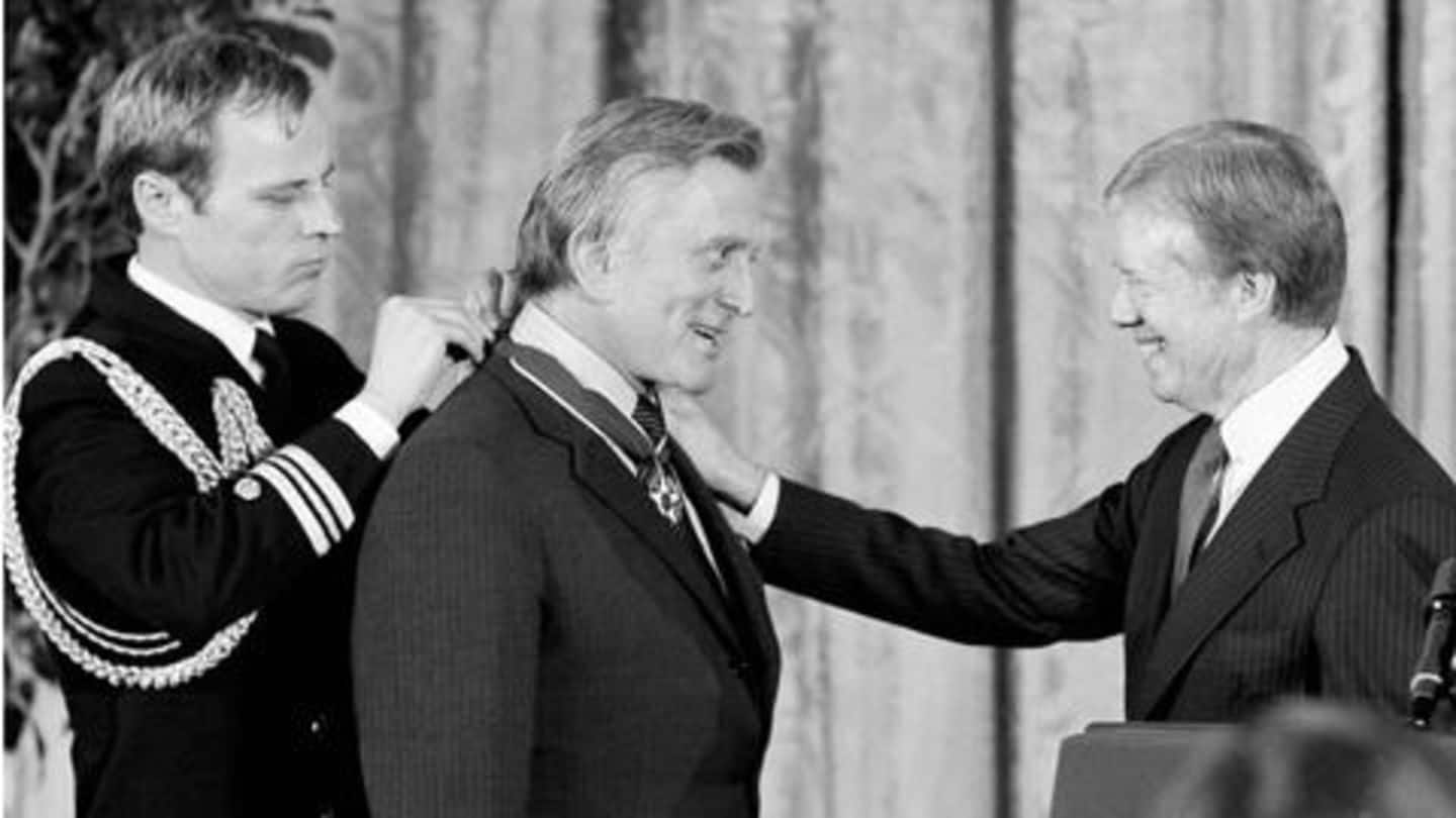 Douglas earned many honors, including Presidential Medal of Freedom Douglas earned many honors, including Presidential Medal of Freedom
