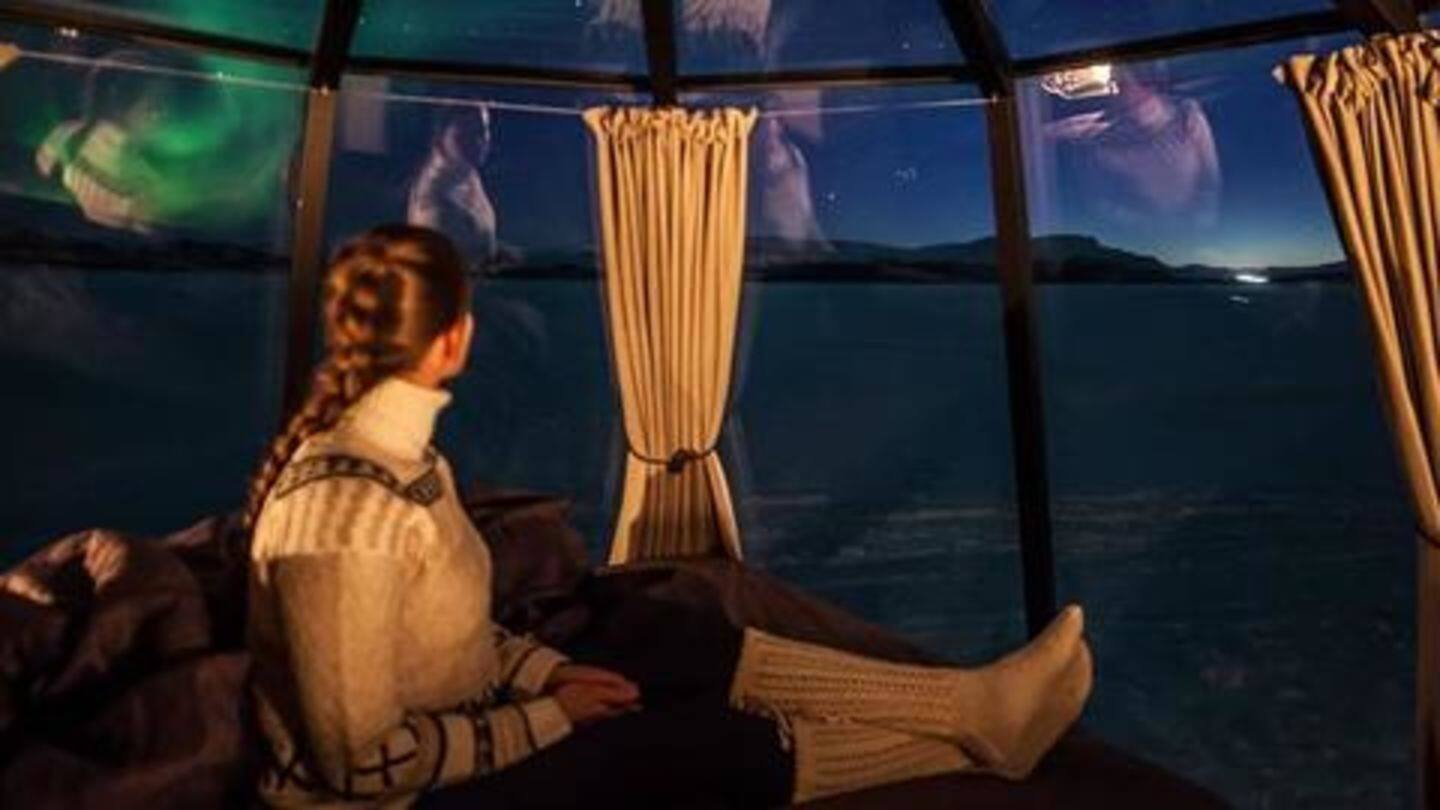 Guests will stay at glass-walled igloos under the Arctic sky Guests will stay at glass-walled igloos under the Arctic sky