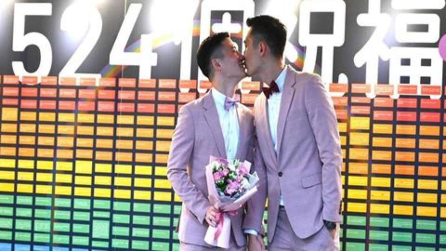 Hundreds of same-sex couples get married in Taiwan: Details here