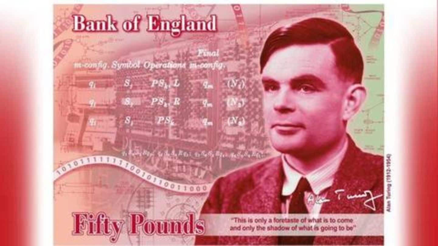 Convicted for homosexuality, Alan Turing to feature on £50 note