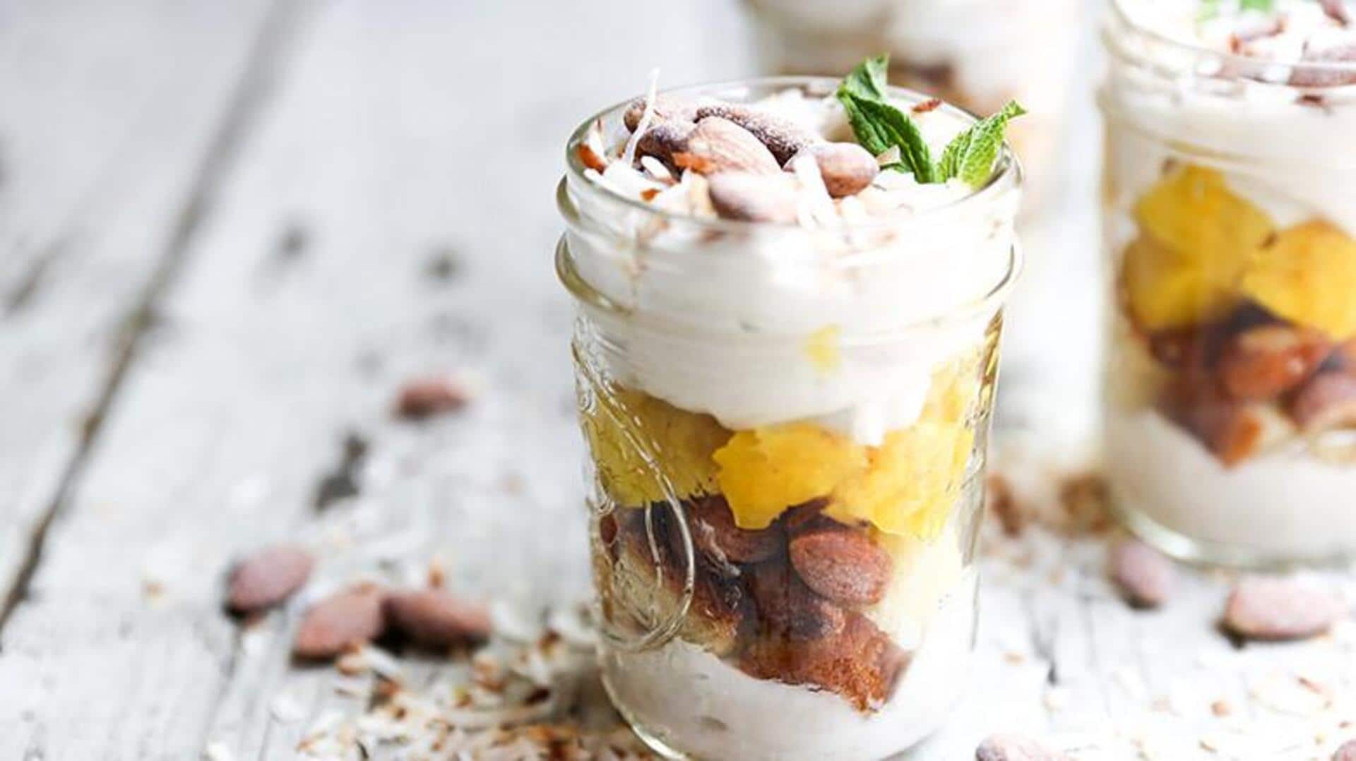 5-minute recipe: Pineapple coconut parfait 