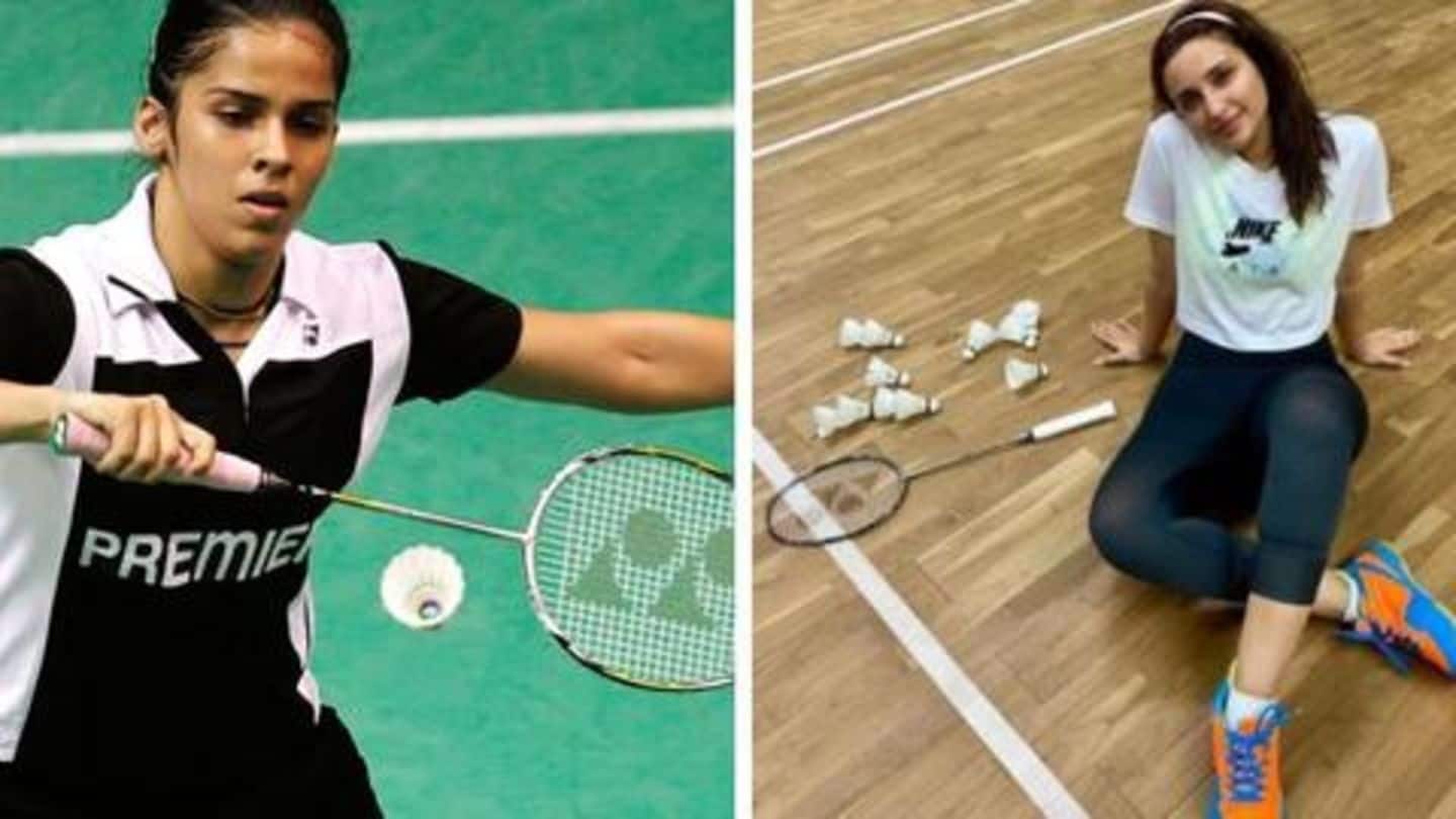 #NehwalBiopic: Parineeti gets hilariously trolled by team while practising badminton