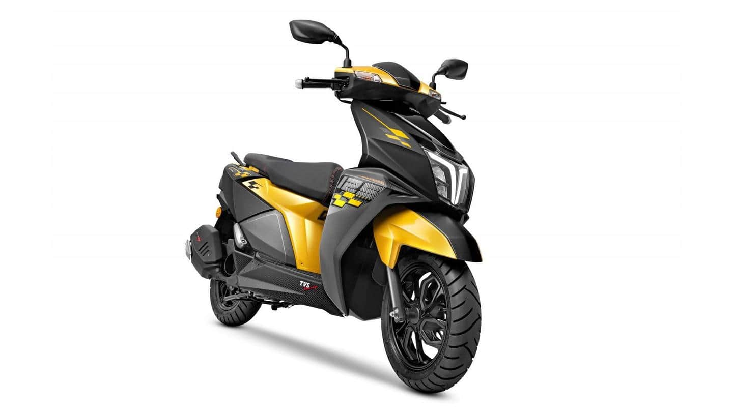 It gets telescopic front forks It gets telescopic front forks