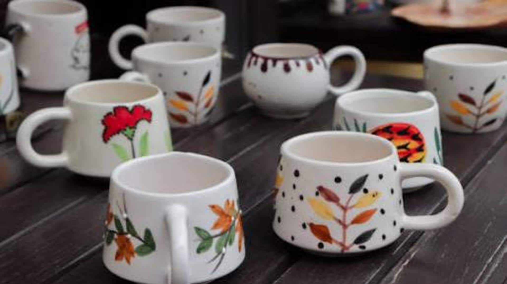 How to give plain coffee mugs a unique look 