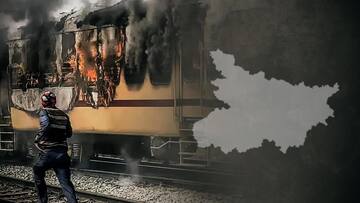 Bihar: Protesters set train on fire over Railways exam