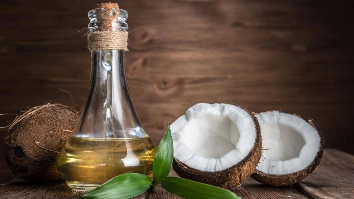 Coconut oil: Leave it on for about half an hour Coconut oil: Leave it on for about half an hour