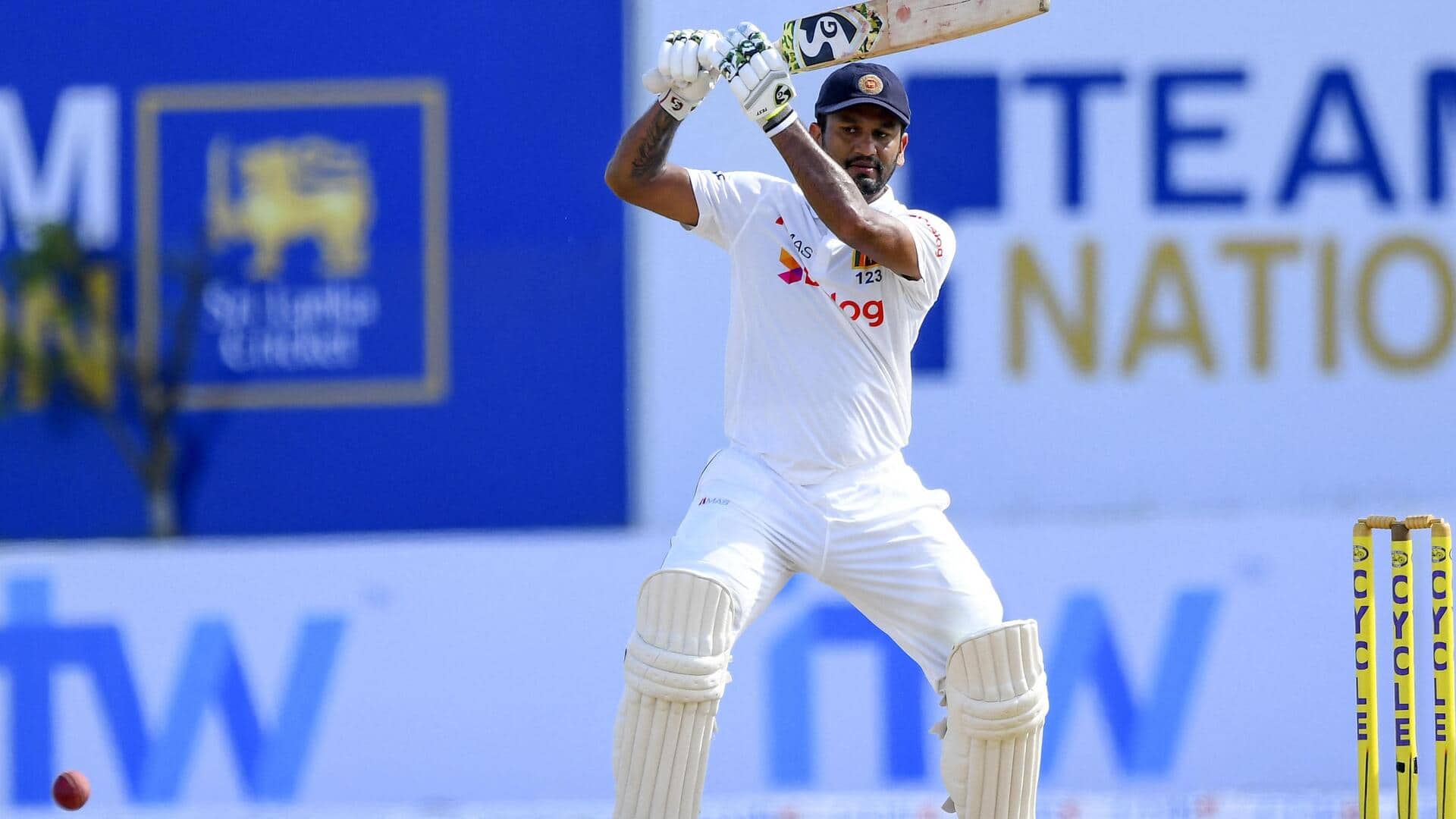 Dimuth Karunaratne hammers his ninth 50-plus score versus Bangladesh (Tests)