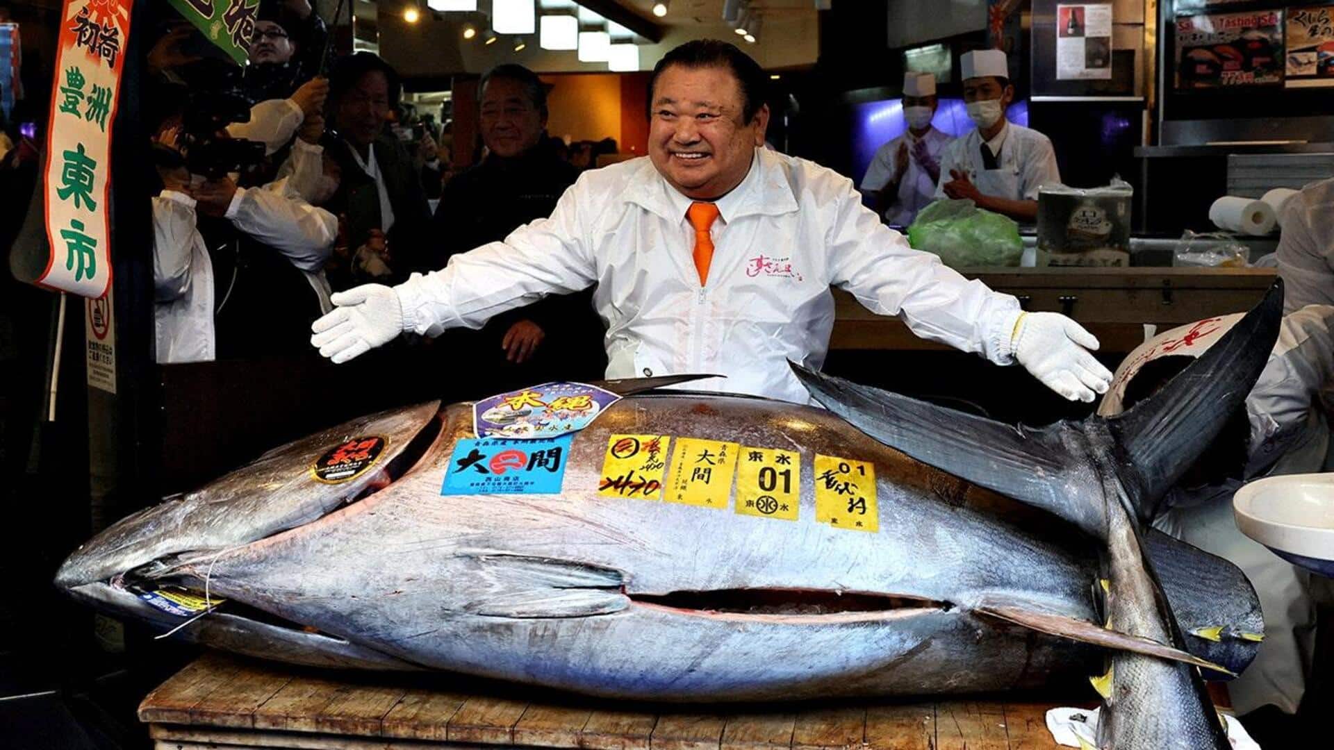 Bluefin tuna sold for record $3.2M at Tokyo auction