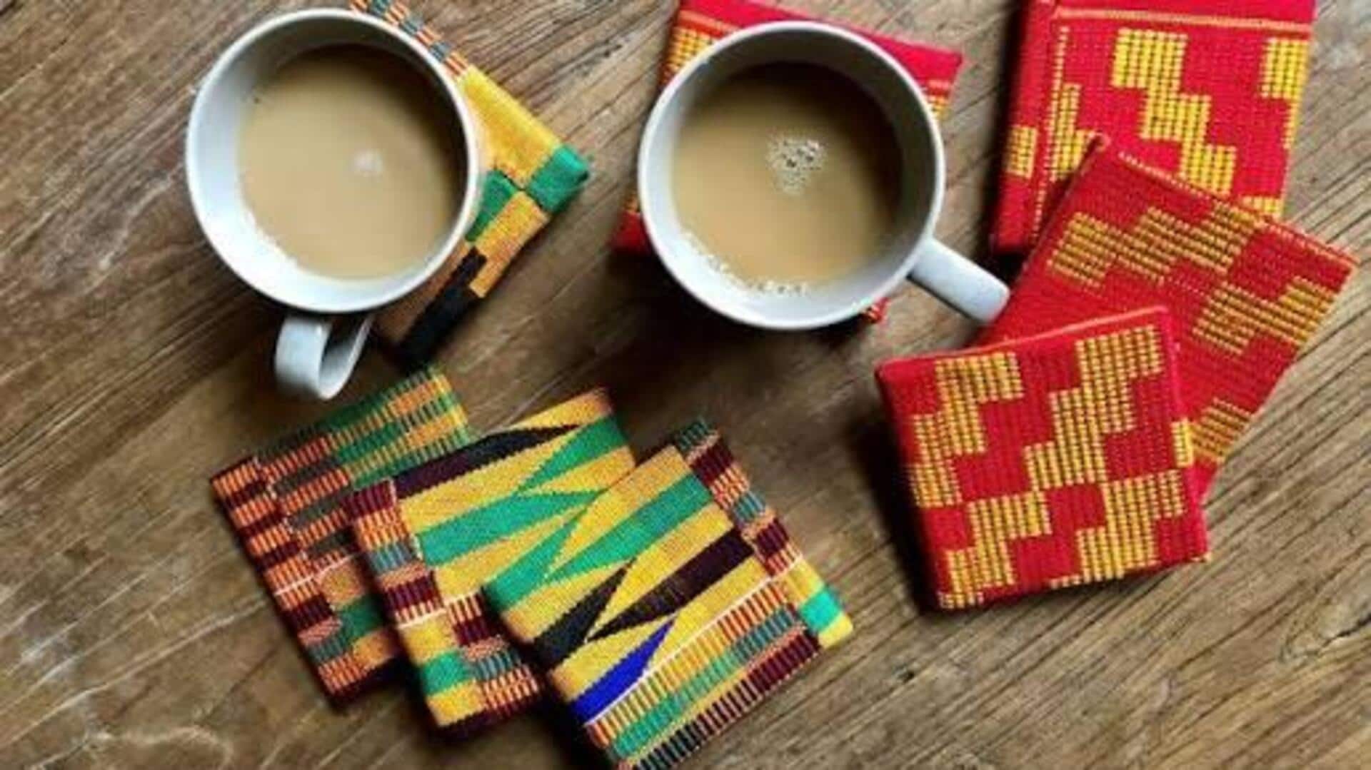 How to make mudcloth coasters at home