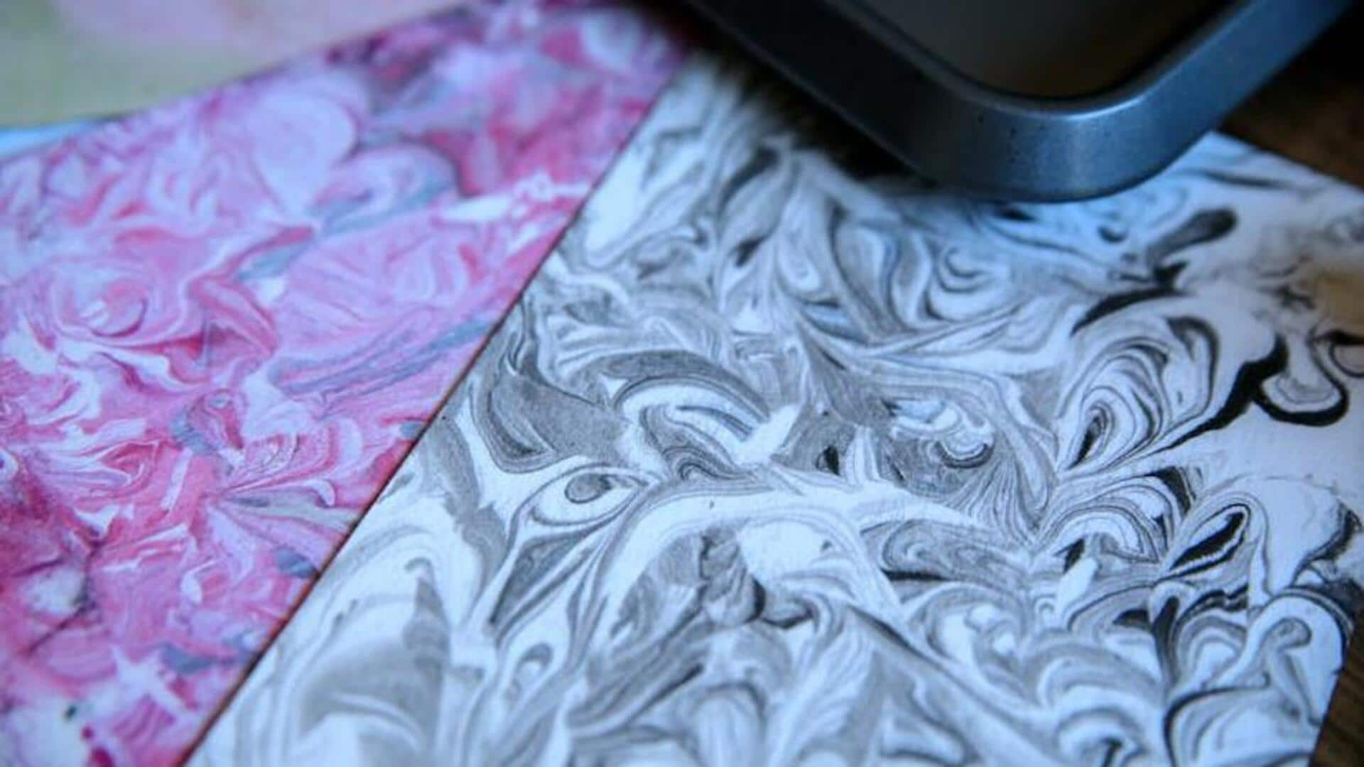 Embrace mindfulness through marbling art