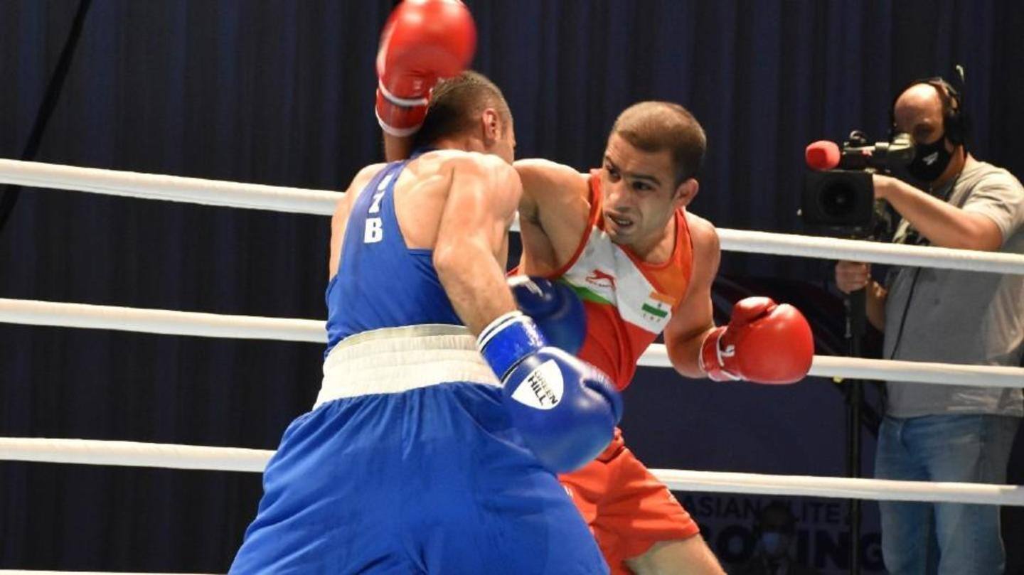 Panghal-Zoirov put up an aggressive show from the start Panghal-Zoirov put up an aggressive show from the start