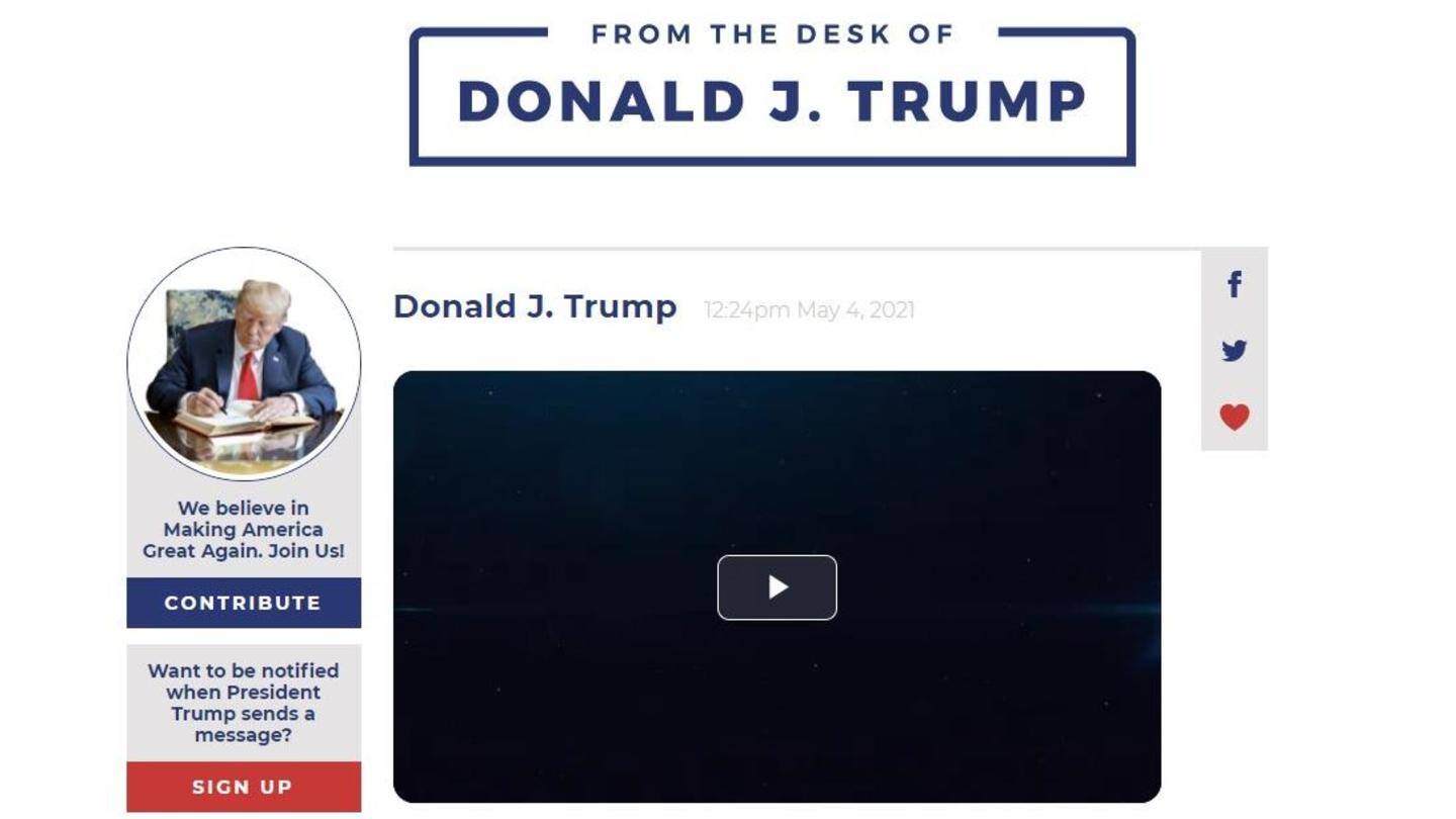 Donald Trump bypasses Big Tech censorship by launching Twitter-like platform Donald Trump bypasses Big Tech censorship by launching Twitter-like platform