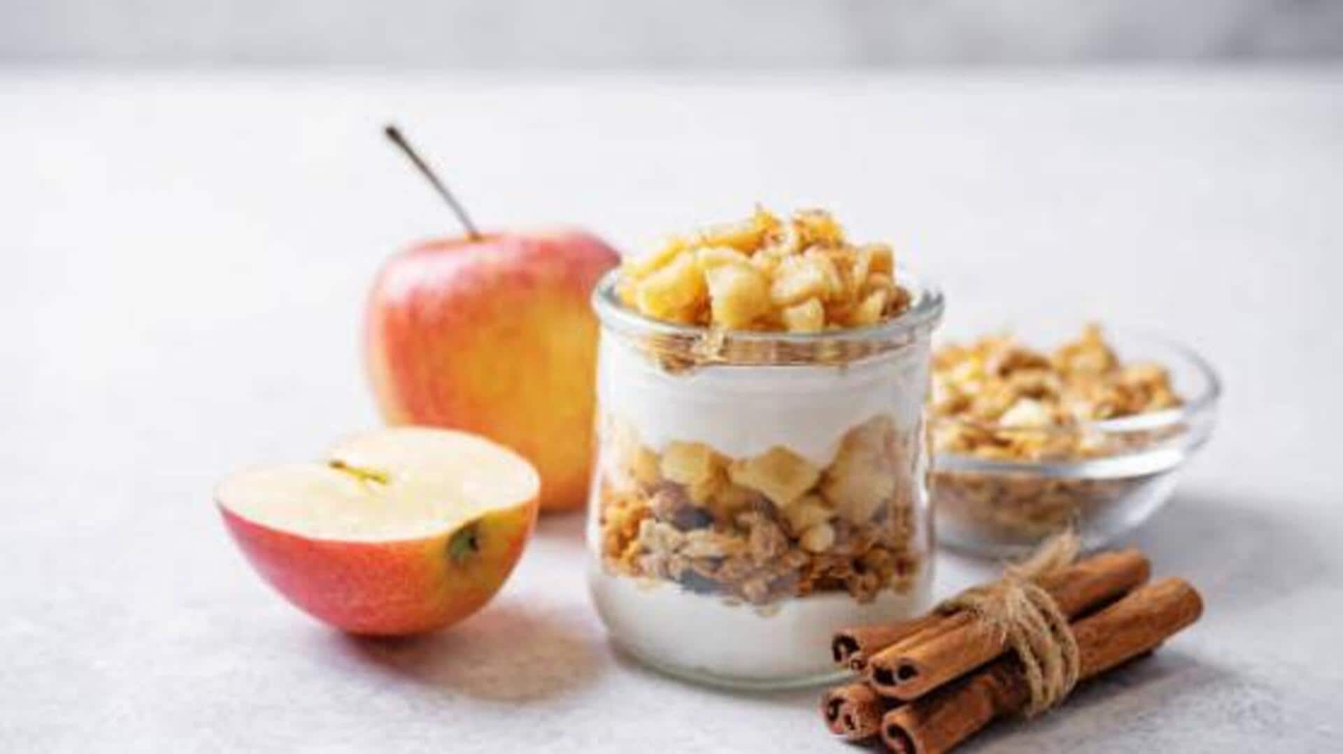 Your breakfast fix should be this apple yogurt parfait