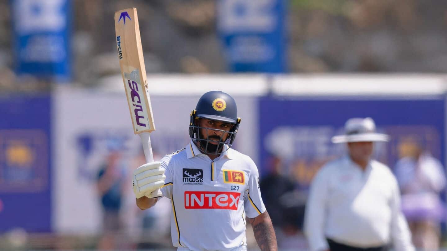 Galle Test: Niroshan Dickwella slams fighting half-century on return