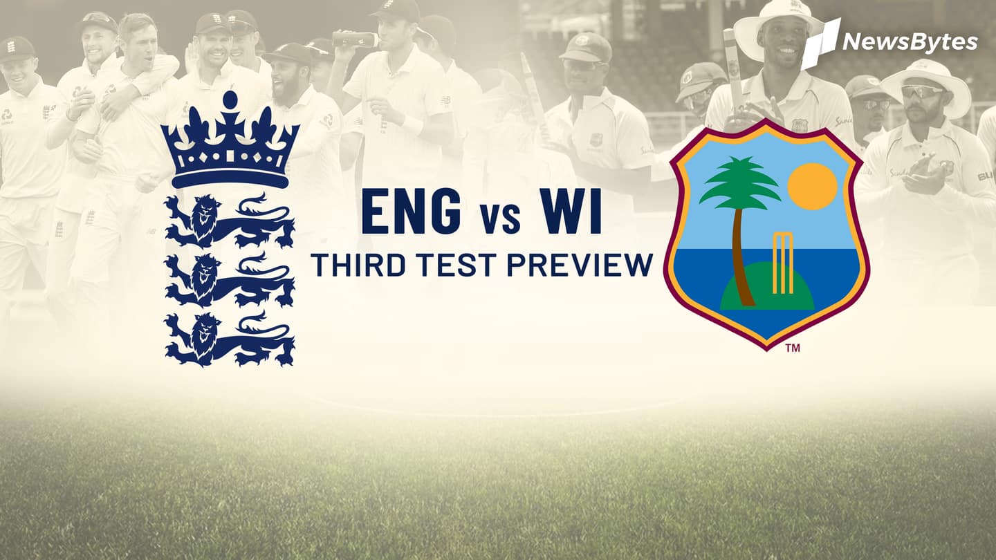 England vs West Indies, third Test: Preview, Dream11 and more