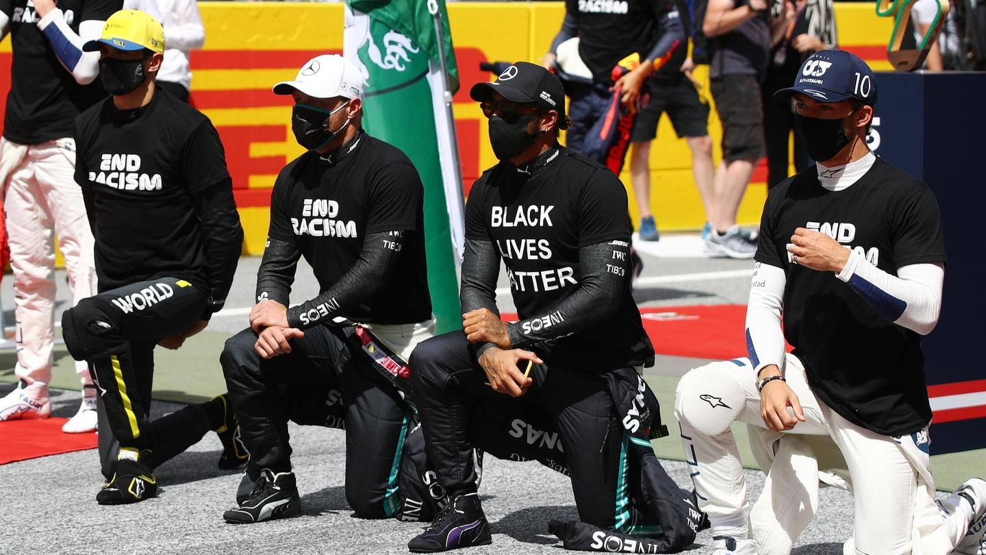 Hamilton stood against racism during the season Hamilton stood against racism during the season